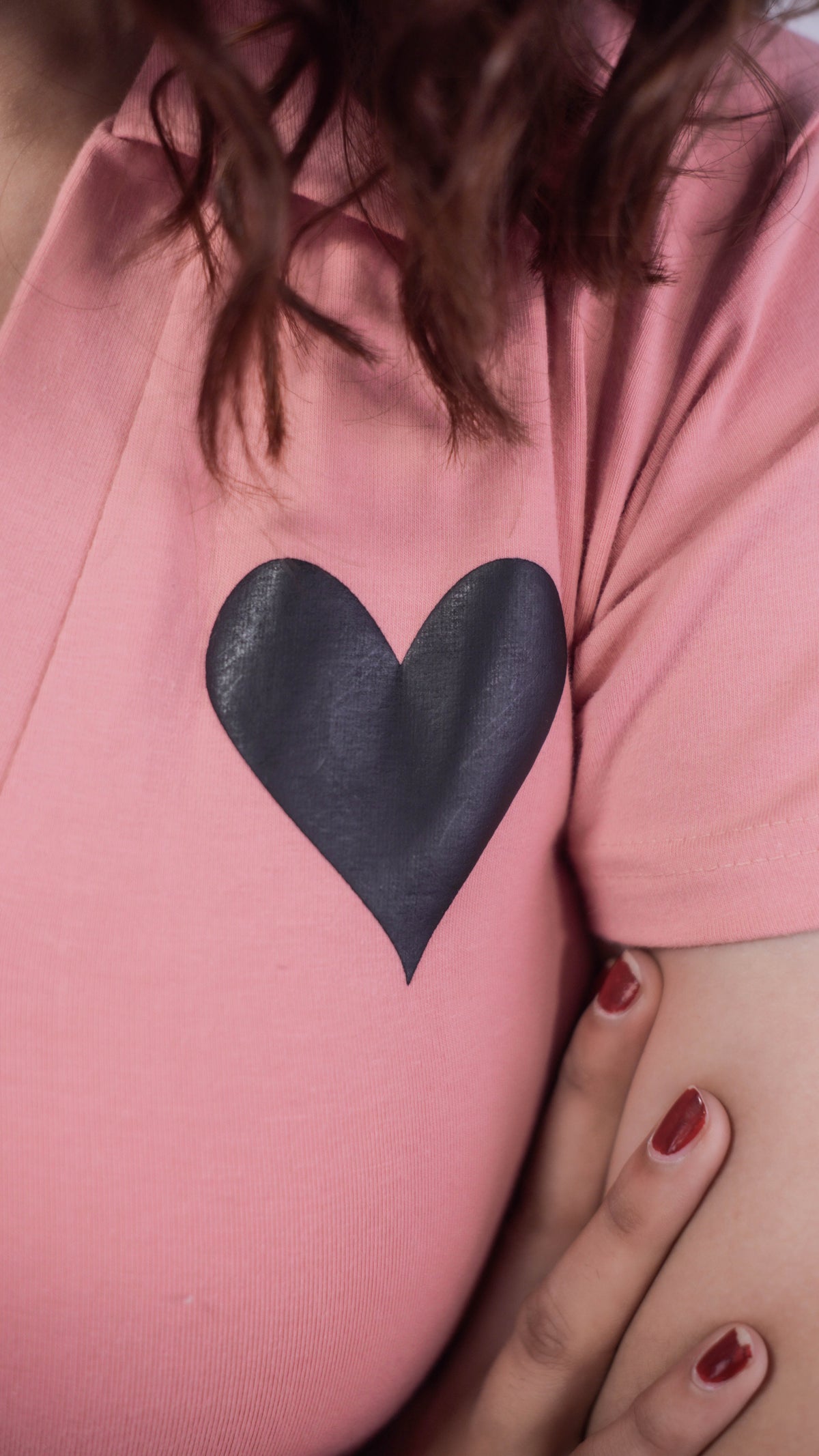 Minimal Heart Polo Crop Top
