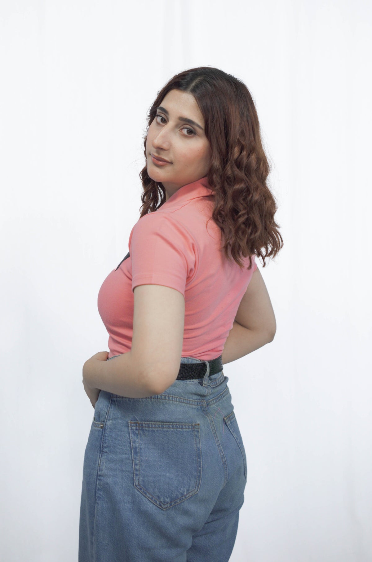 Minimal Heart Polo Crop Top