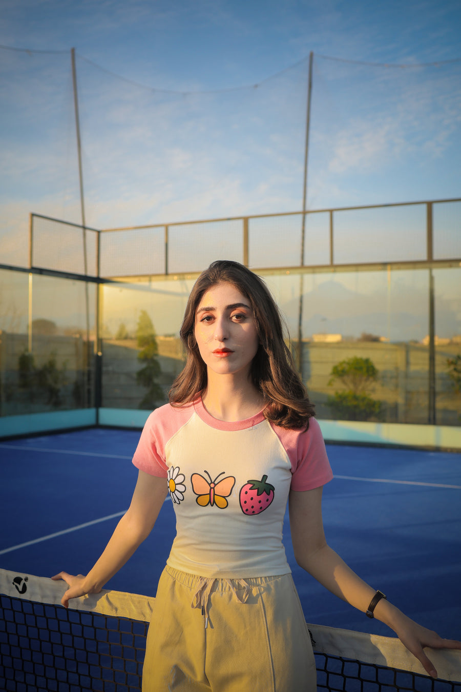 Cute Daisy Butterfly Strawberry Tee
